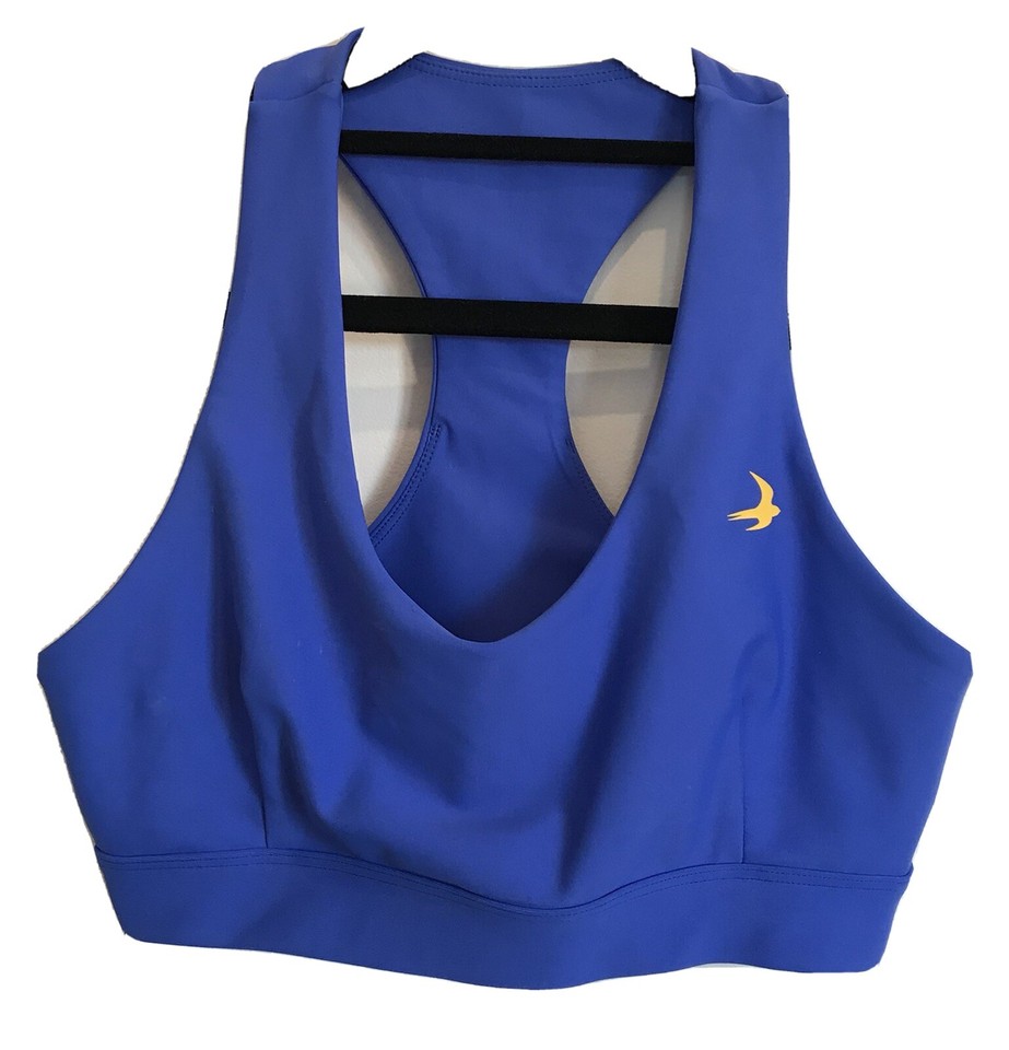 Flightmode Size 8 Blue Athletic Crop Top Active Wear Workout Australian Designer