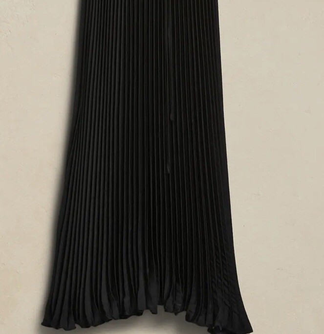 Banana Republic XS Halter Pleated Maxi Dress In Black NWT | eBay
