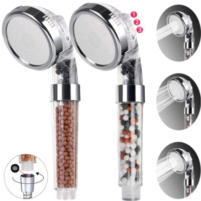 New High Turbo Pressure Shower Head Bathroom Powerful Energy Water Saving Filter