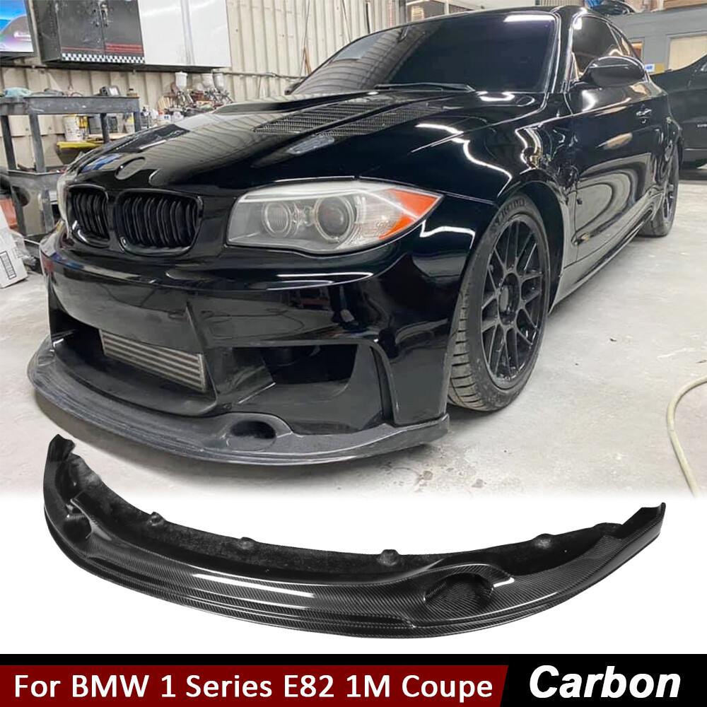 For BMW 1 Series E82 1M Coupe 2011-18 Real Carbon Front Bumper Lip Chin Spoiler