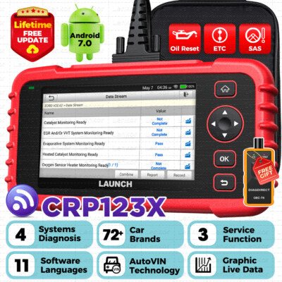 LAUNCH CRP123X OBD2 Scanner ABS SRS Code Reader Check Engine Car Diagnostic Tool