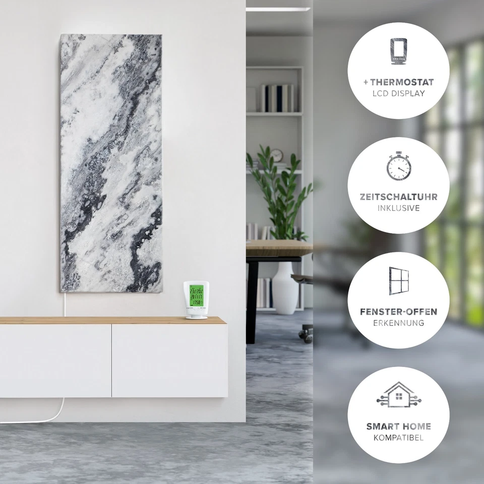 Infrarotheizung inkl. Thermostat | Marwona Qarama 800 Watt - Bild 4 von 4