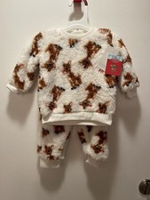 New Rudolph The Red Nosed Reindeer Baby Soft  Fuzzy Fleece Outfit 6 Months