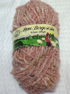YARN VINTAGE LANE BORGOSESIA 1 SKEIN L  WOOL Blend Pink Blend Mix 50gr 58mt NEW 