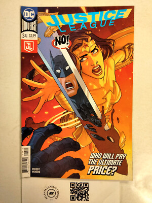 Justice League #34 VF DC Comic Book Superman Batman Wonder Woman Flash ...