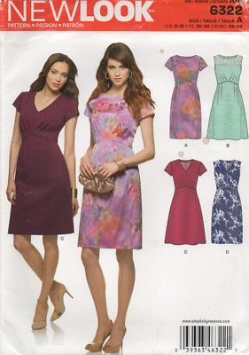 New Look Schnittmuster 6322 Kleid mit vielen Variationen Größe 8 - 18 Neu