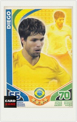 2010 TOPPS MATCH ATTAX WORLD CUP STARS COMMON CARD DIEGO-BRAZIL