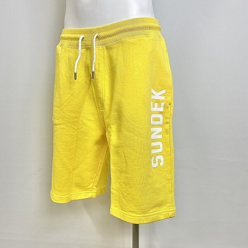 BERMUDA MORBIDO IN COTONE SUNDEK UOMO M156WKF4300 COLORE GIALLO CON LOGO |  eBay
