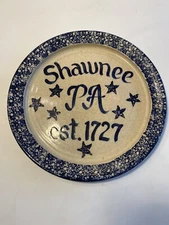 Shawnee Pa Stoneware Plate. Liberty Pottery. 10”