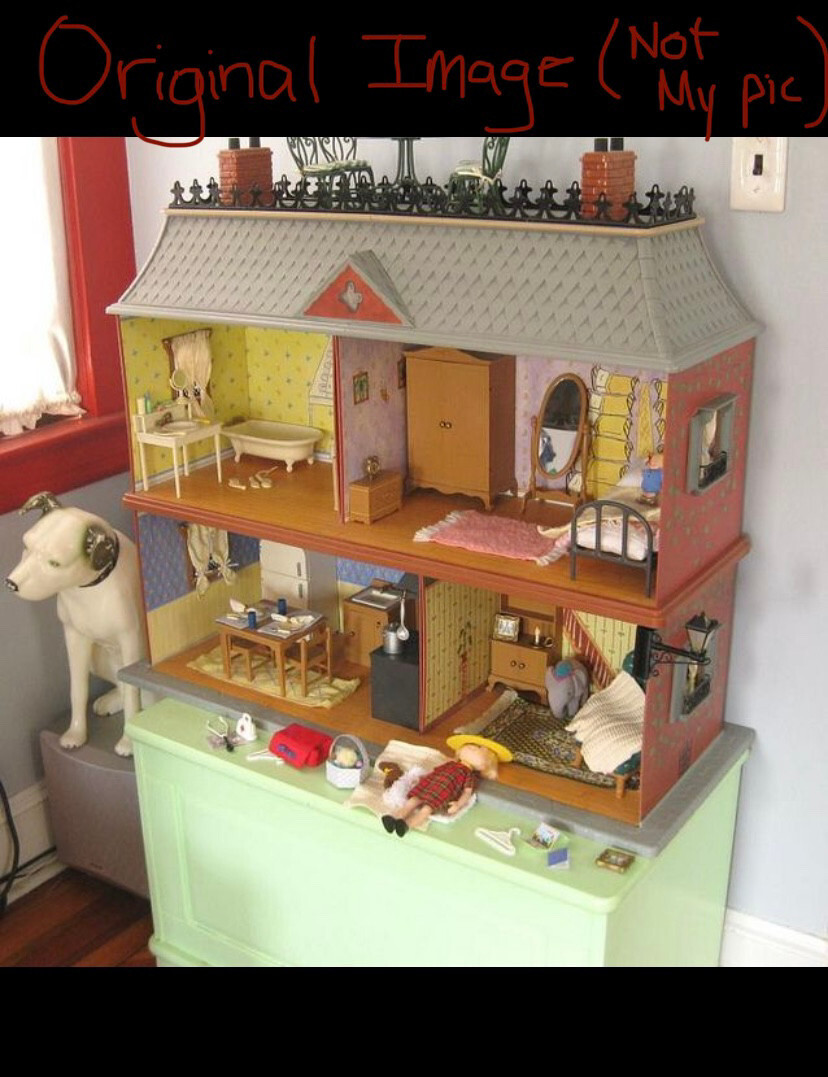 MADELINE’S OLD HOUSE IN PARIS DOLL HOUSE Vintage Madeline Old House in Paris Doll House. Working Door