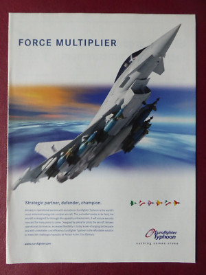 11/2009 PUB EUROFIGHTER TYPHOON 6 NATIONS FORCE MULTIPLIER ORIGINAL ANZEIGE