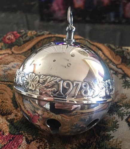 vintage silver plate - wallace silver bell - christmas ornament
