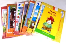 7 Hooked on Phonics Learn to Read Practice Packs 14 Books, 7 Workbooks, Stickers