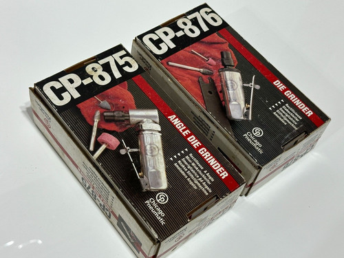 Chicago Pneumatic CP 2pc CP775 & CP876 Air Die Grinder Tools (Angle, Straight)