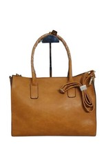 BORSA BAG CARTELLA TRACOLLA POCHETTE, MAXI BAG SHOPPING COLORE CUOIO