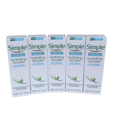#ad Pack of 5 Simple Water Boost Hydrating Booster Sensitive Skin 0.85 fl oz $14.75