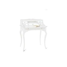 TAVOLO SCRIVANIA 5 CASSETTI LACCATO BIANCO OPACO