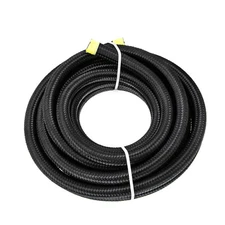 NEW 16FT 6AN Fuel Line Braided Fuel Hose Nylon CPE  AN 6 Black USA