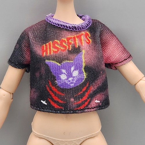 MONSTER HIGH G3 TORALEI STRIPE BLACK PURPLE CAT TOP FASHION DOLL CLOTHES