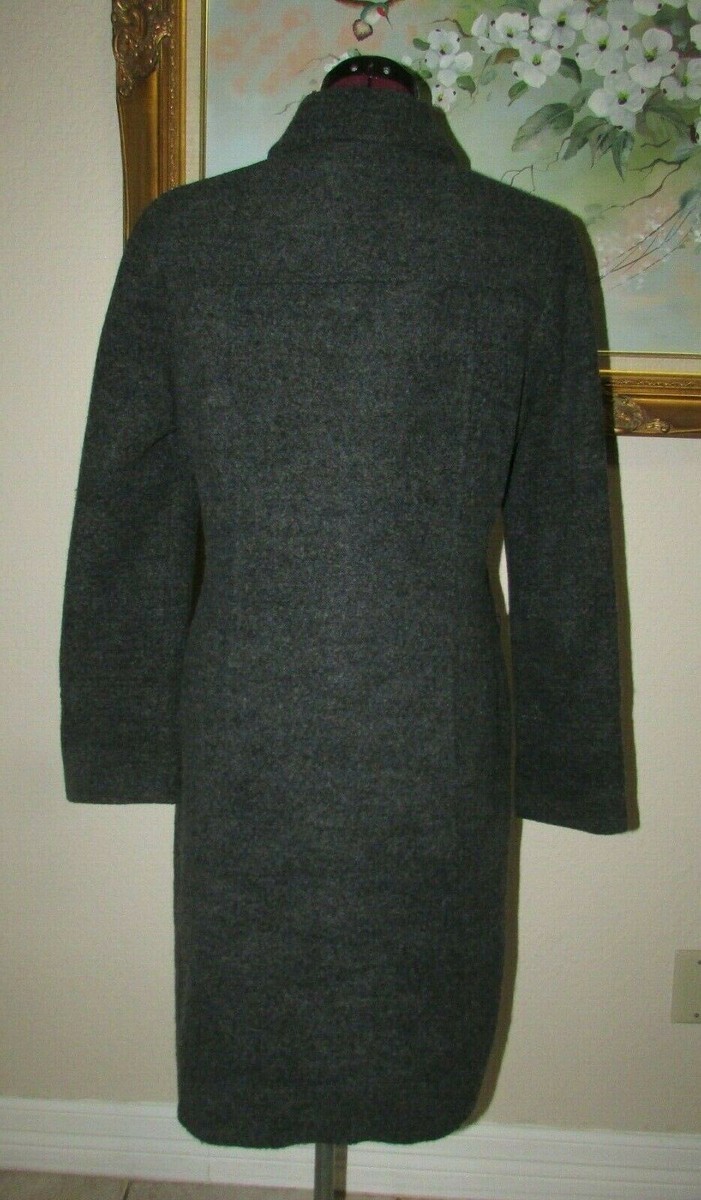OLD NAVY SZ M CHARCOAL GRAY WOOL/ACRLIC/POLY/NYLON ZIP FRONT 2
