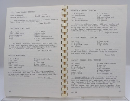 Wertvolle Rezepte aus der Einheit von Lima Ohio 1981 spiralgebundenes Kochbuch - Bild 8 von 8