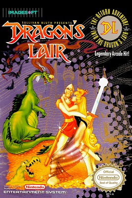 Dragon's Lair BOX ART Nintendo NES Premium POSTER MADE IN USA - NES256
