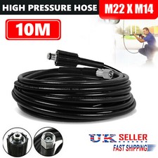 10m Replacement High Pressure Washer hose Heavy Duty M22 M14 Jet Power Wash Pipe