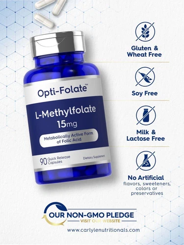 L Methylfolate 15mg | 90 Capsules | Max Potency | by Opti-Folate