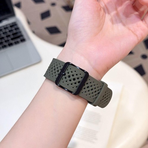 Silicone Strap For Apple Watch Bands Ultra2 42/46/49mm sport breathable bracelet - Picture 8 of 30