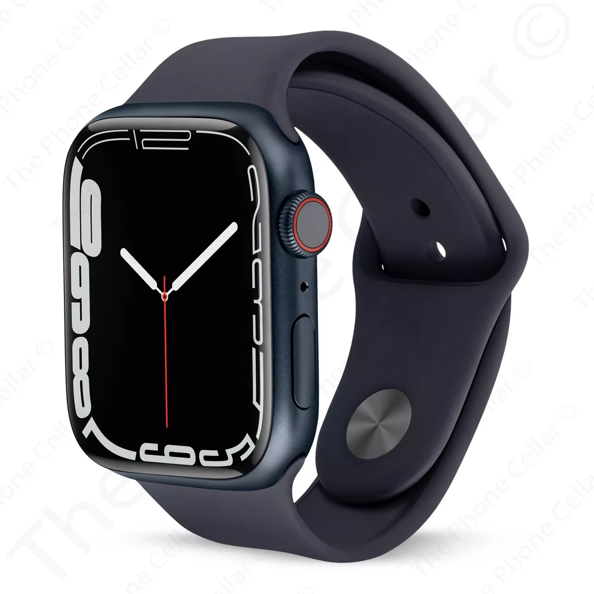 Apple Watch Series 7 45mm GPS LTE Midnight Case Black Sport Band