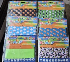 Lot of 6 New Rd Multi-use Kids Scarf, One Size Fit Most-See Desc to pick which 6