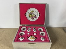 Vtg 1984 Barbie 25th Anniversary Miniature Tea Set Porcelain Org Box Japan