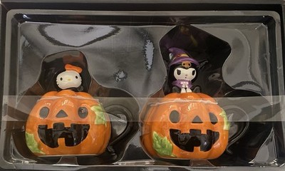 Hello Kitt X Kuromi Pumpkin Halloween Ceramic Mugs