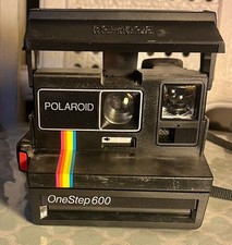 Vintage Polaroid OneStep 600 Instant Camera Rainbow Stripe Classic