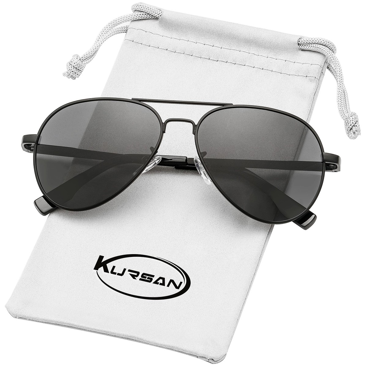 Retro Polarized Aviator Sunglasses UV400 Protection Metal Frame Luenx Polarized Aviator Sunglasses Men Women Retro Square  main image 2