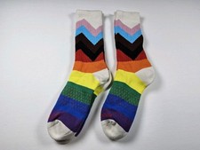 Bombas Bee Proud Rainbow Calf Socks Lot Of 2 Pairs Size M