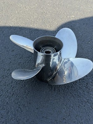 Honda Powertech BASS R 4 Blade Boat Propellor 4x15.25x16 Stainless High HP