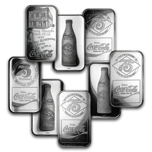 1 oz Silver Bar - Coca Cola (Random Motif)