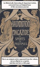FALCONRY. (HAWKS). AN UNCOMMON ORIGINAL ARTICLE FROM THE BADMINTON MAGAZINE, 190