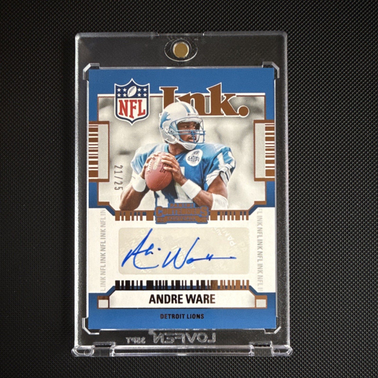 Panini 2024 Contenders Andre Ware NFL Ink #INK-AWE Autograph Detroit Lions