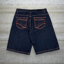 Vintage Y2K Icon RK Skater Jean Shorts 38x13 Baggy Wide Leg Black 13" Inseam