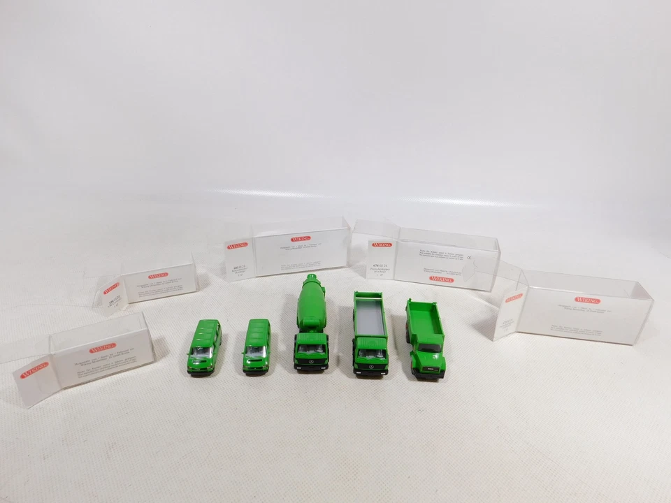 Wiking 1:87 H0 5x estructura Wimo 296 VW 673 Iveco 674 681 MB como nuevo + 4x caja # Foto 4 de 4