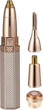 VOCOSTE Eyebrow Trimmer Facial Hair Removal for Women, 4 in 1 Rose Gold Tone 