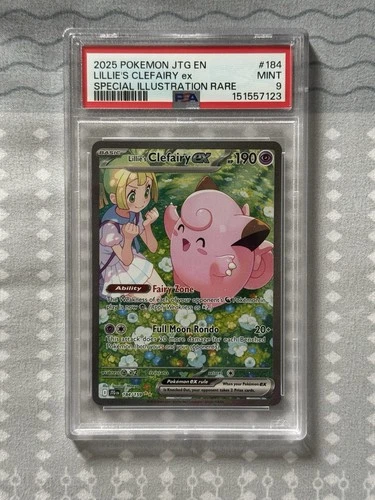 2025 POKEMON JTG EN-JOURNEY TOGETHER #184 LILLIE'S CLEFAIRY EX SIR PSA 9