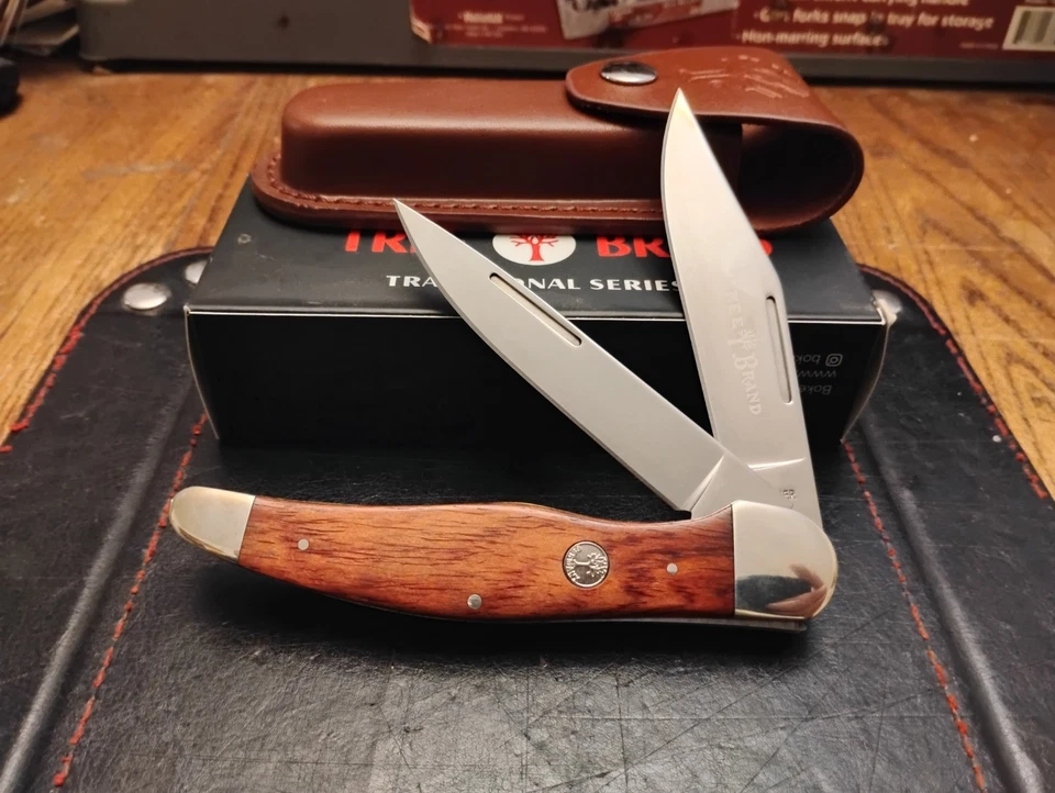 BOKER® Treebrand Cazador Plegable Mango de Palo de Rosa 4" D2 Hojas 110838 Foto 4 de 4