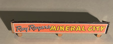 1950's MARX ROY ROGERS MINERAL CITY WESTERN TOWN PLAYSET TIN ROOF SIGN TOY PART