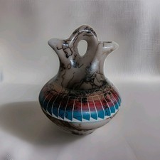 Marilyn Kinlichee Signed Navajo Horsehair Wed...