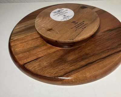 Threshold Arjun Solid Wood Short 3  Cake Stand Farmhouse Cottage Boho 10  NEW
