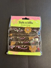 1Style-a-bility brown Glass Beaded Fringe Trim Each 36”