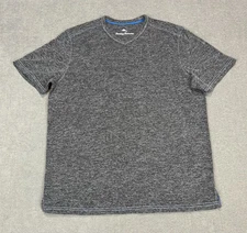 Tommy Bahama Shirt Mens Medium Black V-Neck Short Sleeve Paradiso Beach Marlin